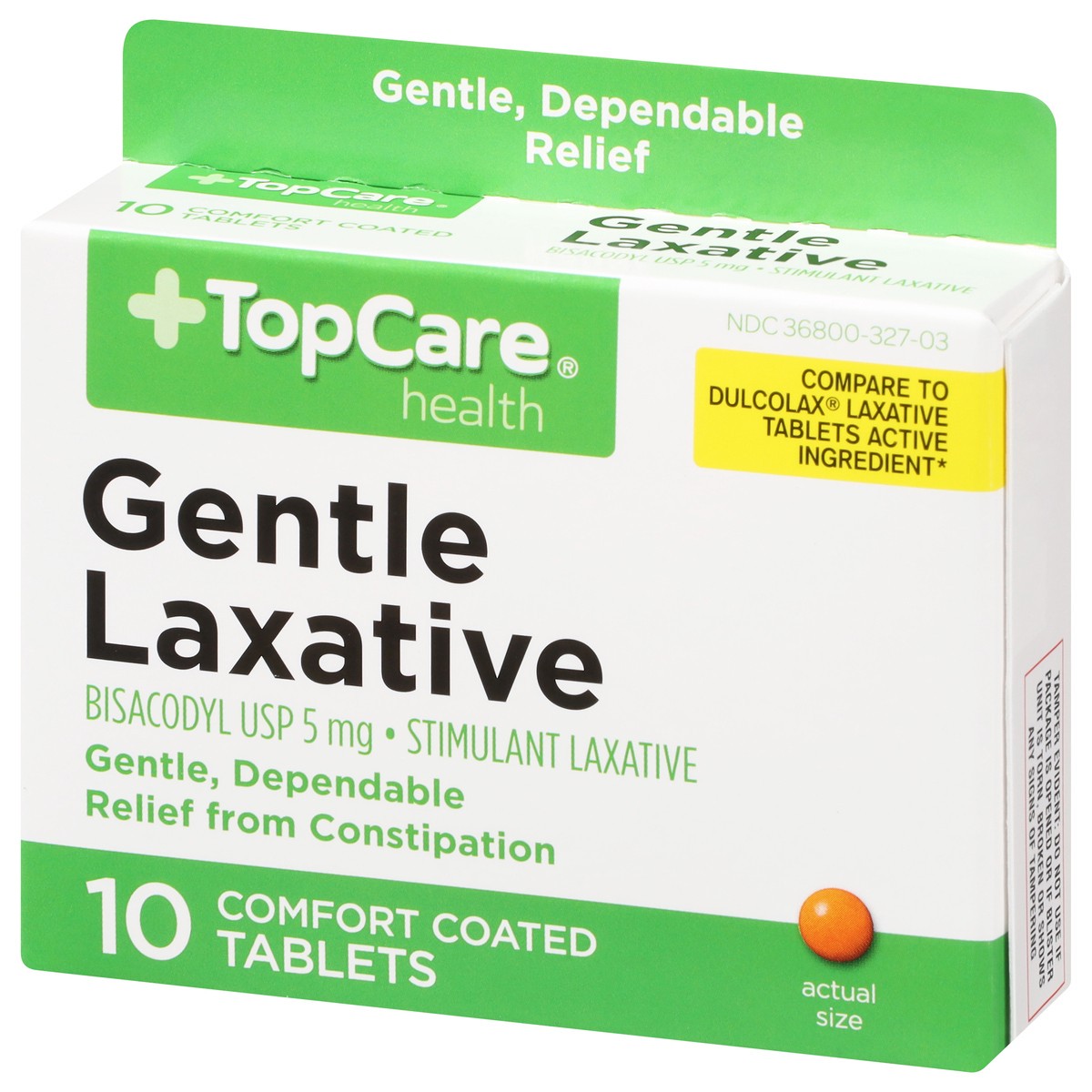 slide 9 of 9, TopCare Health 5 mg Gentle Laxative 10 Tablets, 10 ct