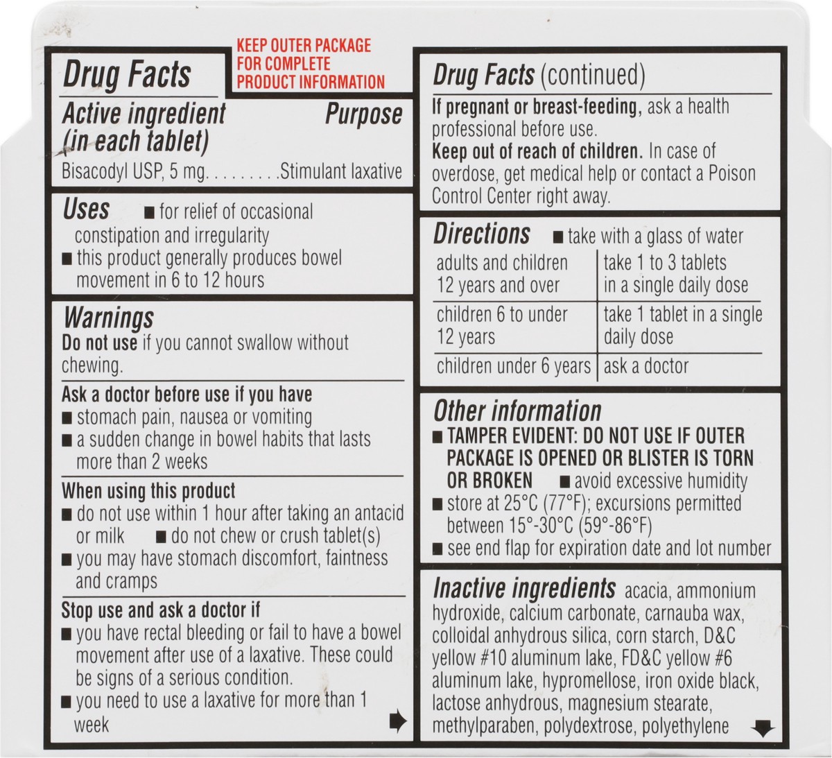 slide 8 of 9, TopCare Health 5 mg Gentle Laxative 10 Tablets, 10 ct