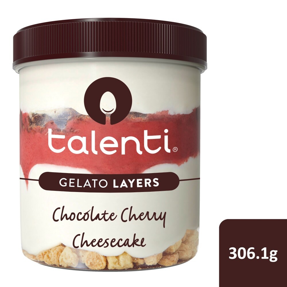 slide 1 of 3, Talenti Layers Chocolate Cherry Cheesecake, 16 oz