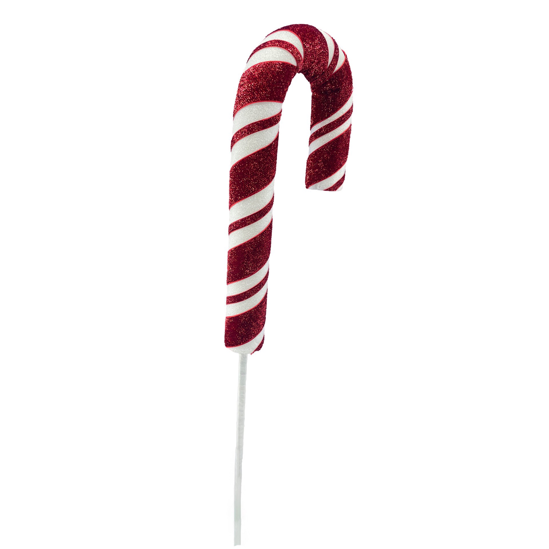 slide 3 of 3, 31" Red & White Glitter Candy Cane Stem By Ashland, 6 in x 2 in x 31 in