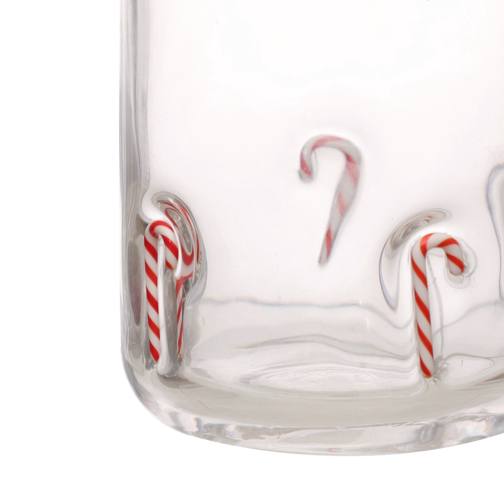 slide 2 of 2, 17oz. Clear Glass With Candy Canes By Ashland, 17 oz