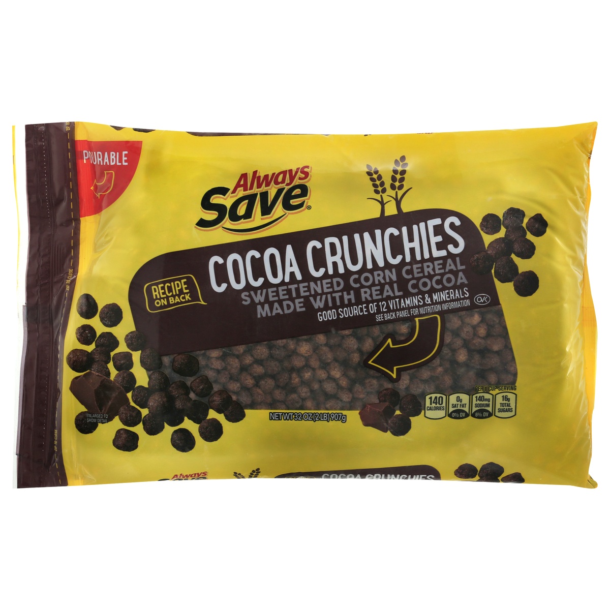 slide 1 of 1, Always Save Cocoa Crunchies Cereal, 32 oz