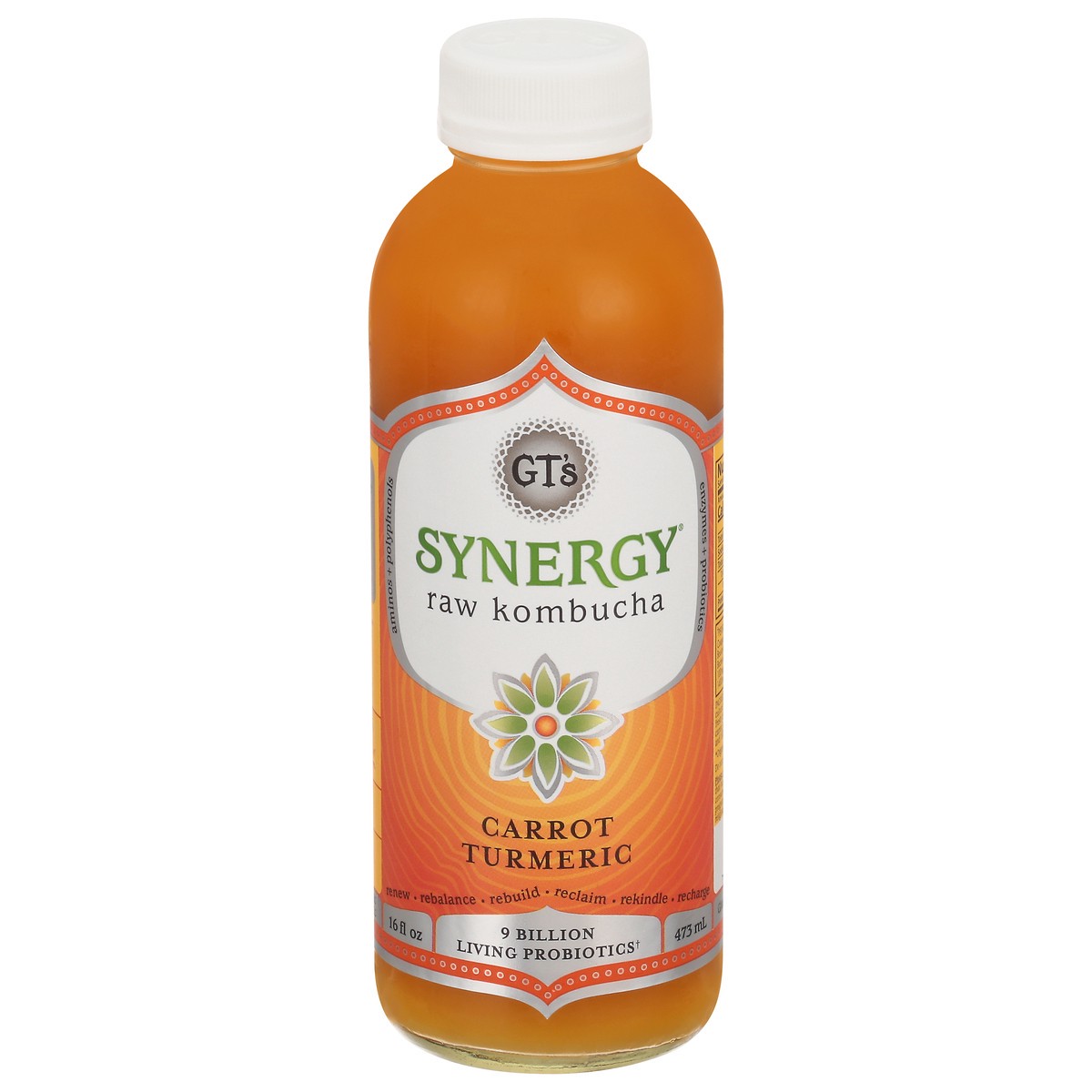 slide 1 of 9, GT's Enlightened Synergy Tantric Turmeric Kombucha, 16 fl oz