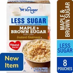 Kroger® Maple and Brown Sugar Less Sugar Instant Oatmeal