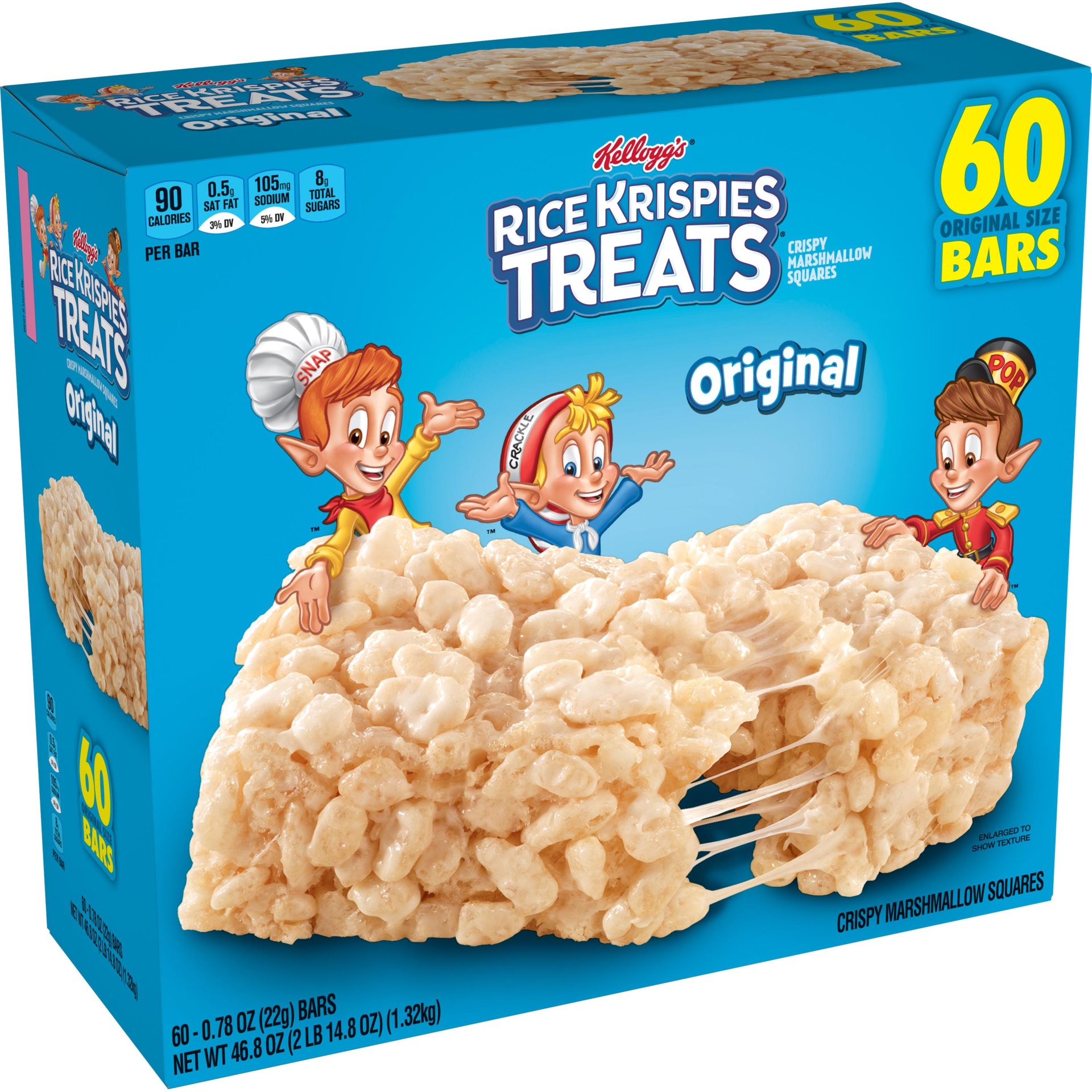 Kellogg's Rice Krispies Treats Marshmallow Snack Bars, Kids Snacks ...