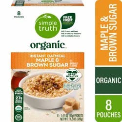 Simple Truth Organic® Maple and Brown Sugar Instant Oatmeal, 10 ct