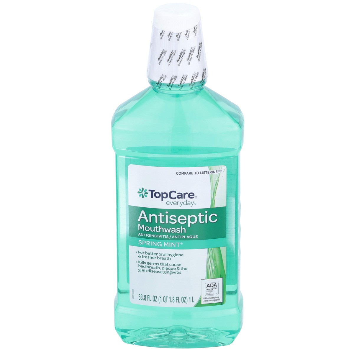 slide 6 of 11, TopCare Antiseptic Mouthwash Antigingivitis / Antiplaque, Spring Mint, 33.8 fl oz