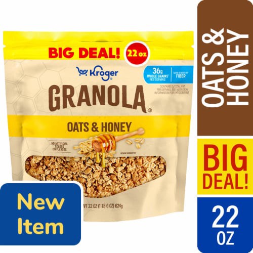 slide 1 of 1, Kroger® Oats and Honey Granola BIG DEAL!, 22 oz, 22 oz