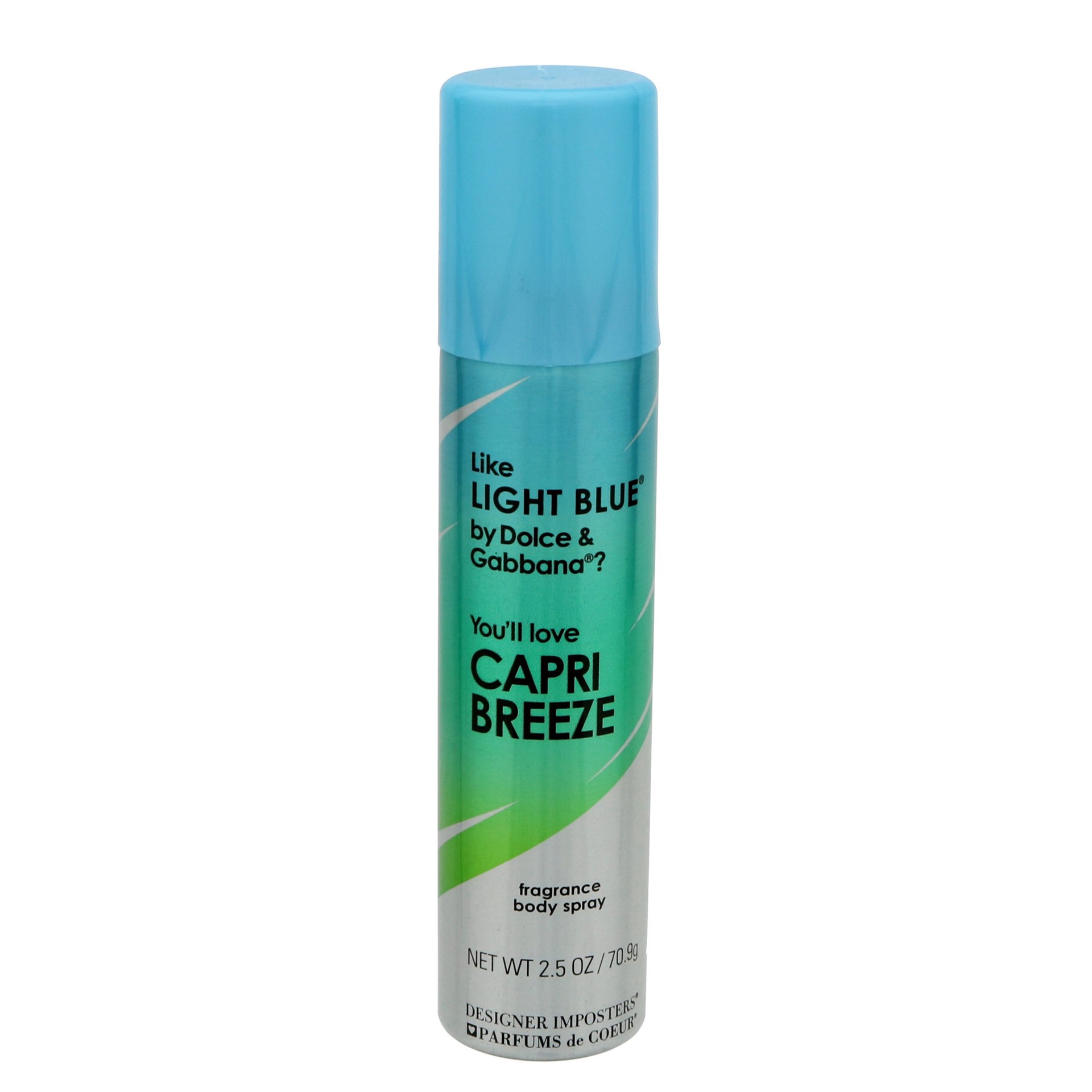 slide 1 of 1, Designer Imposters Capri Breeze Deodorant Body Spray, 2.5 oz