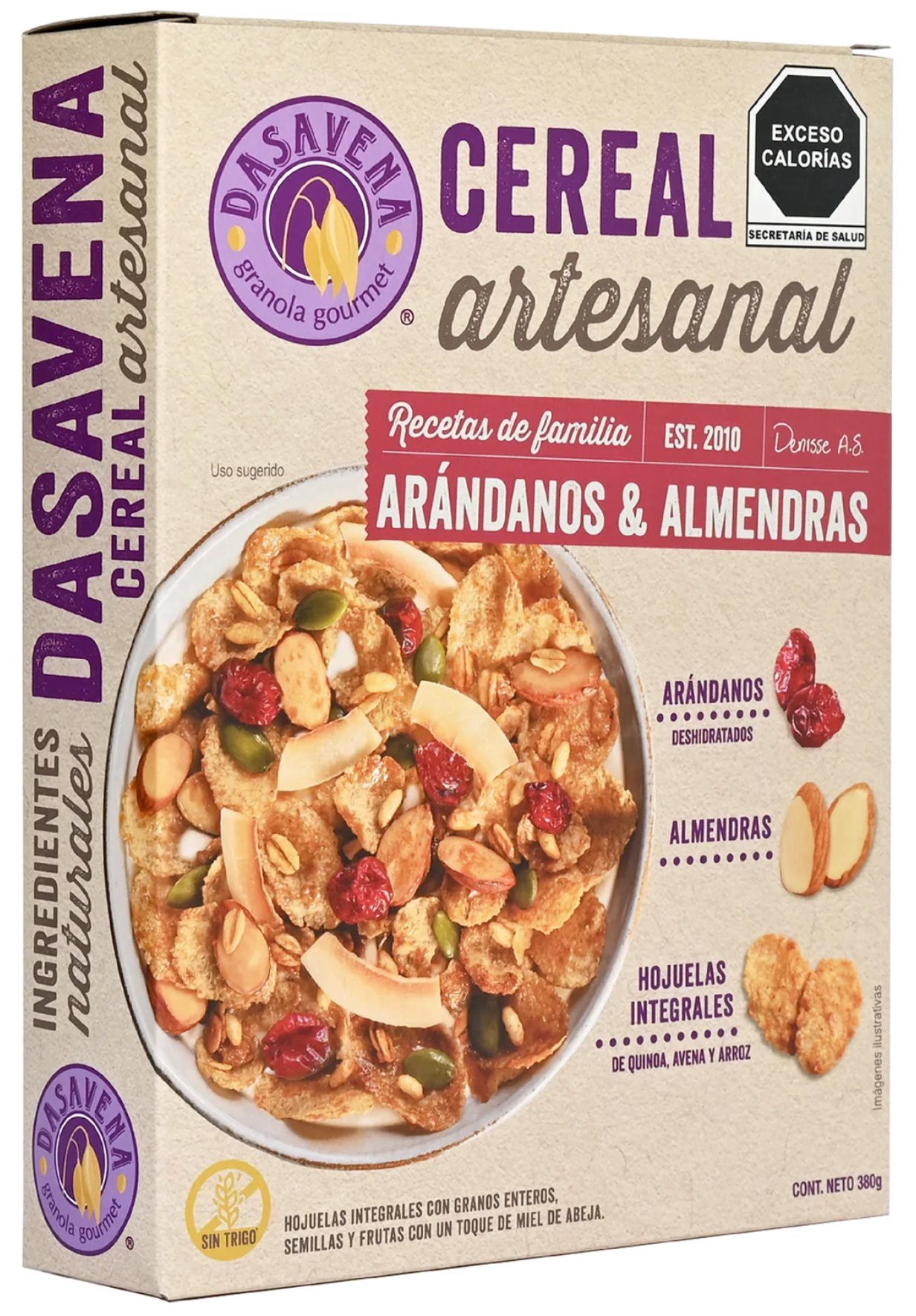 slide 1 of 1, Dasavena Cranberries & Almonds Cereal, 13.4 oz
