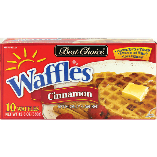 slide 1 of 1, Best Choice Cinnamon Waffles, 12.3 oz