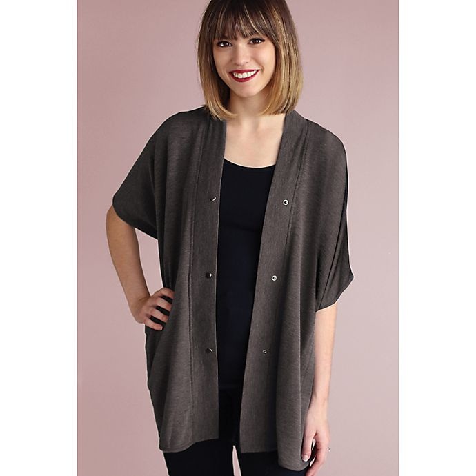 slide 5 of 7, Itzy Ritzy Athleisure Nursing Wrap - Grey, 1 ct