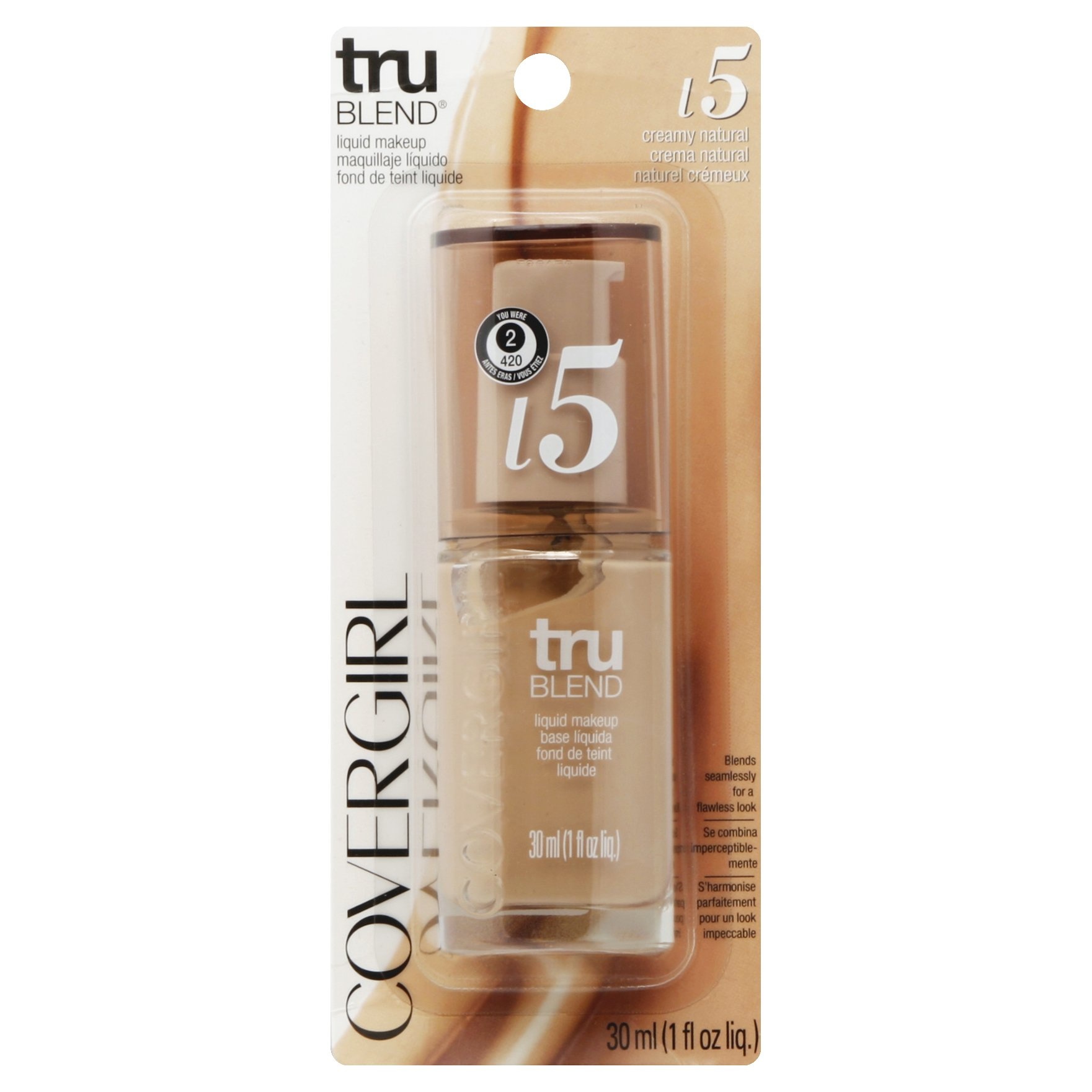 slide 1 of 1, Covergirl Trublend Liquid Makeup - L5 Creamy Natural, 1 fl oz