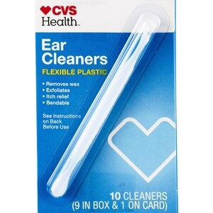 slide 1 of 1, CVS Health Flexible Plastic Ear Cleaners, 10 Ct, 1 ct
