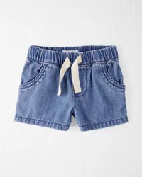 Littleplanet Baby Organic Cotton Chambray Drawstring Shorts Spring Wash NB