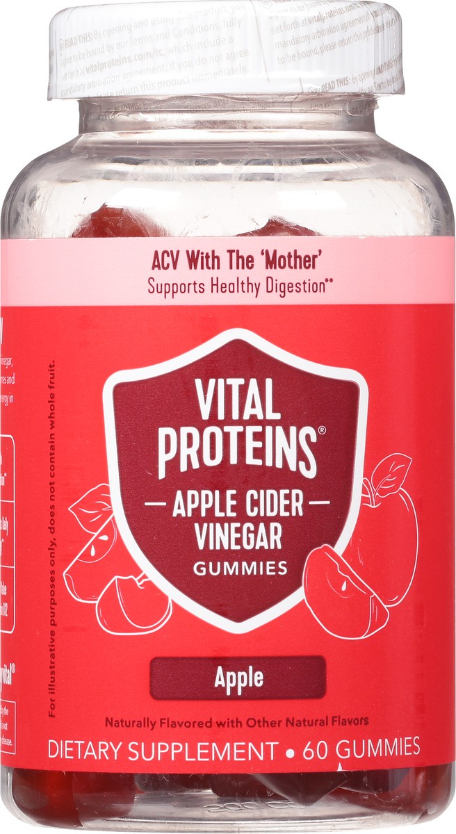 slide 6 of 9, Vital Proteins Apple Apple Cider Vinegar Gummies 60 ea, 60 ct