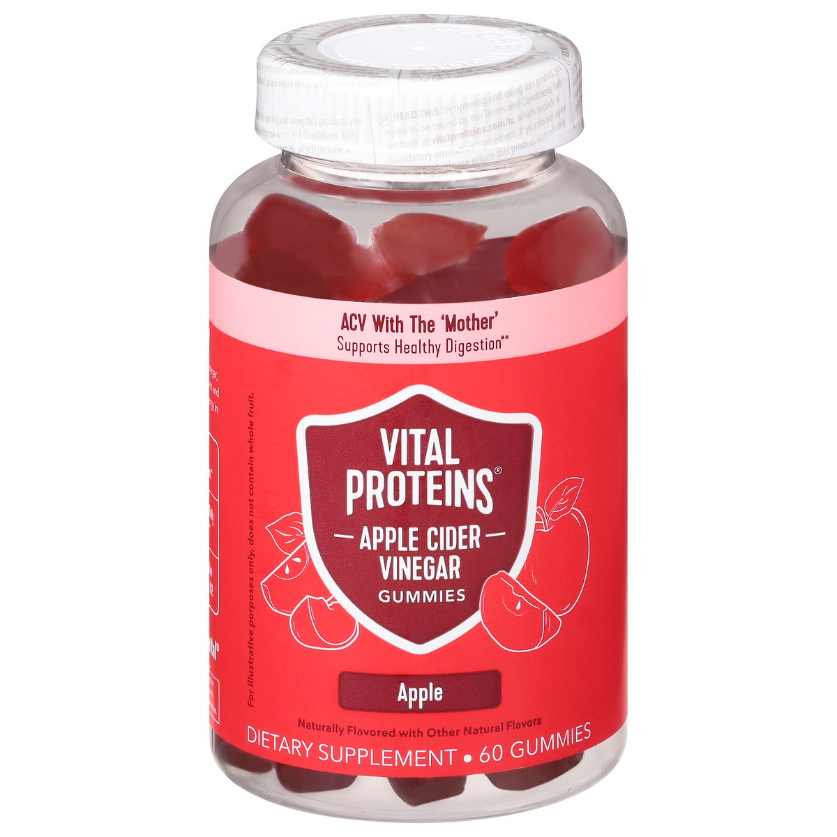 slide 1 of 9, Vital Proteins Apple Apple Cider Vinegar Gummies 60 ea, 60 ct