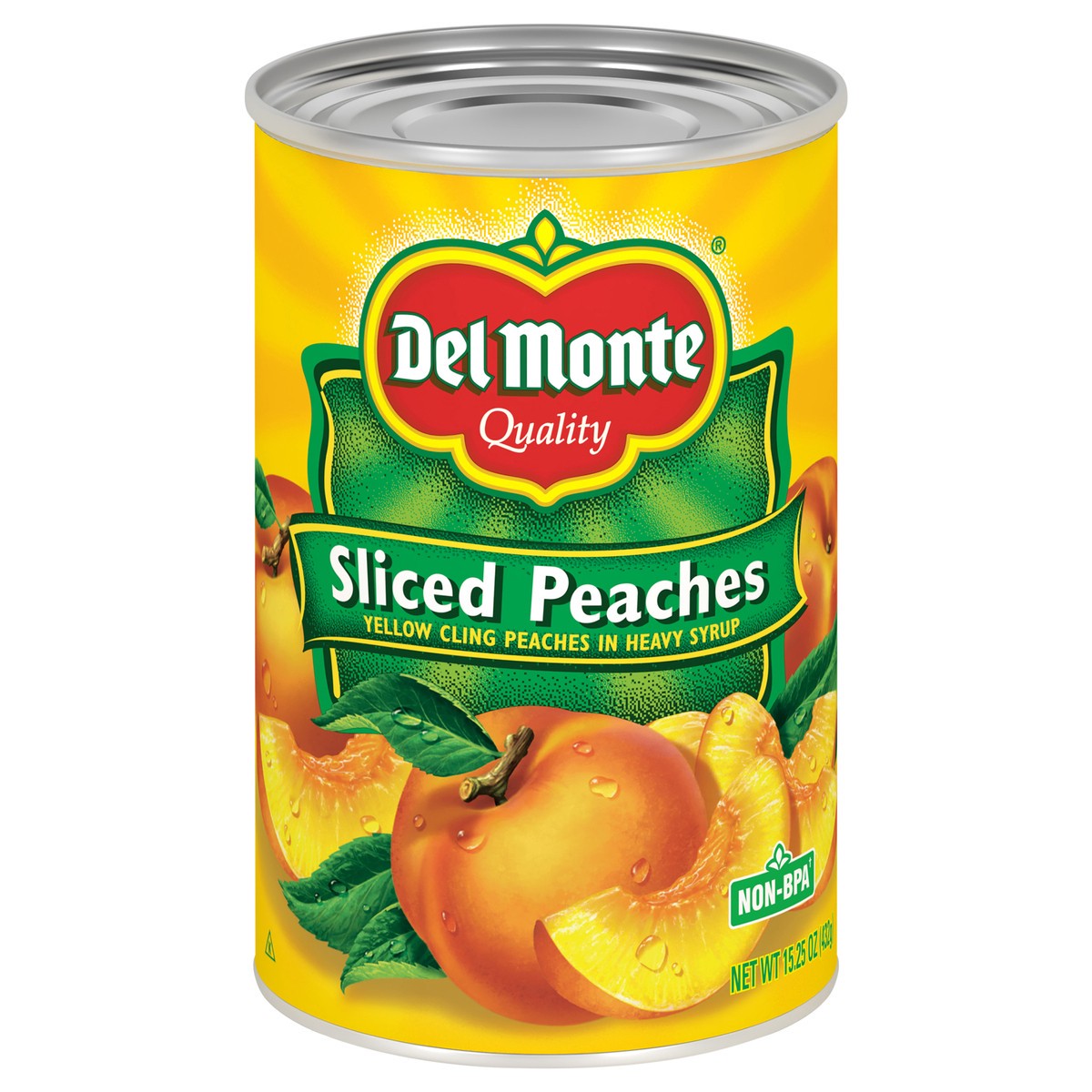 slide 9 of 12, Del Monte Yellow Cling Sliced Peaches in Heavy Syrup, 15.25 oz Can, 15.25 oz