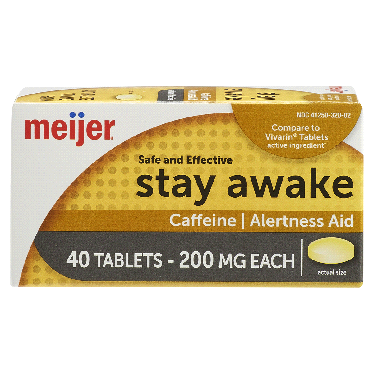 slide 1 of 6, Meijer Stay Awake Tablets, 40 ct