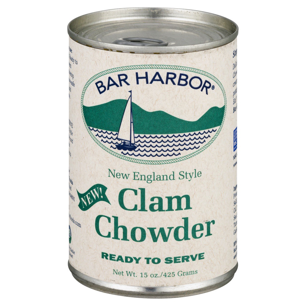 slide 1 of 9, Bar Harbor All Natural New England Style Clam Chowder 15 oz, 15 oz