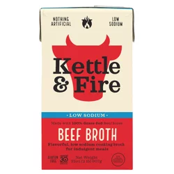Kettle & Fire Low Sodium Beef Broth 32 oz
