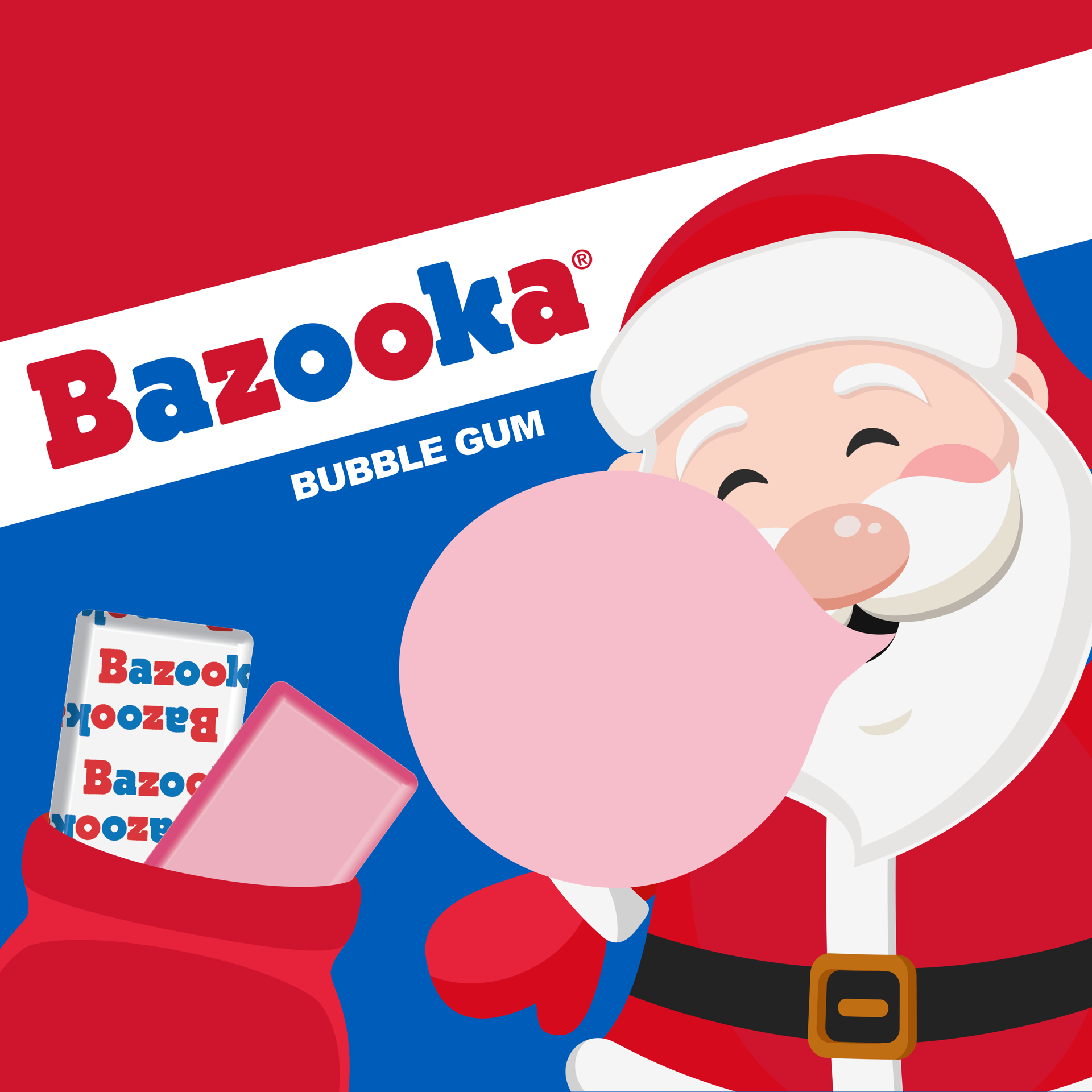 slide 2 of 3, Bazooka Original Flavor Bubble Gum, Individually Wrapped, Wallet Pack, 10 ct