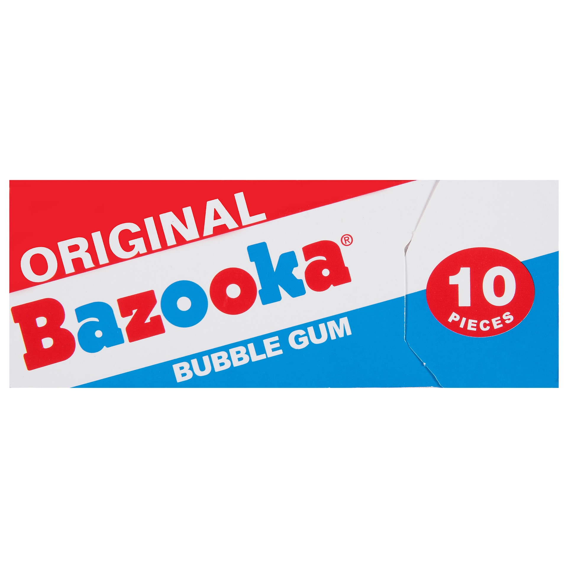 slide 1 of 3, Bazooka Original Flavor Bubble Gum, Individually Wrapped, Wallet Pack, 10 ct