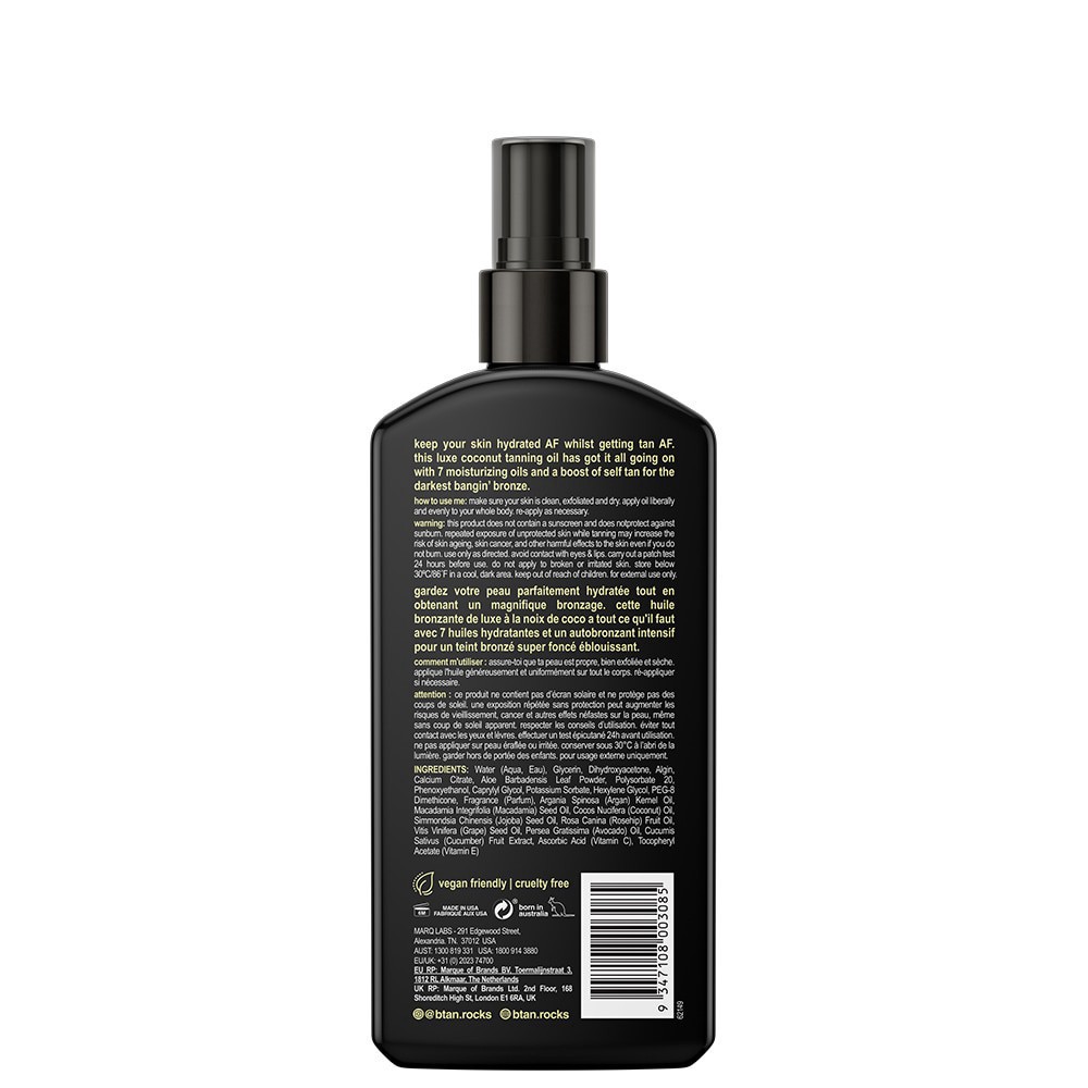 slide 2 of 5, b.tan Tanned AF Deep Tanning Dry Spray Oil, 8 fl oz