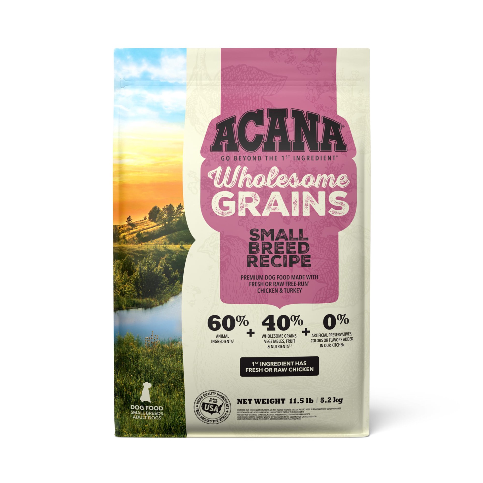 slide 1 of 5, ACANA Wholesome Grains Small Breed, 11.5lb, 11.5 lb