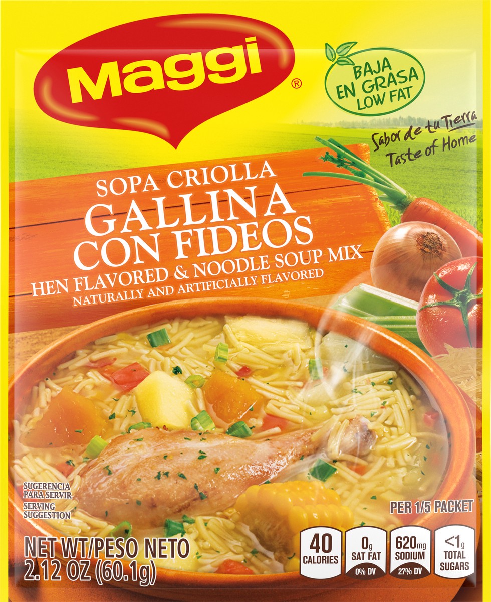 slide 6 of 9, Maggi Hen Flavored & Noodle Soup Mix, 2.12 oz