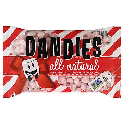 slide 1 of 1, Dandies All Natural Peppermint Flavored Marshmallows, 10 oz