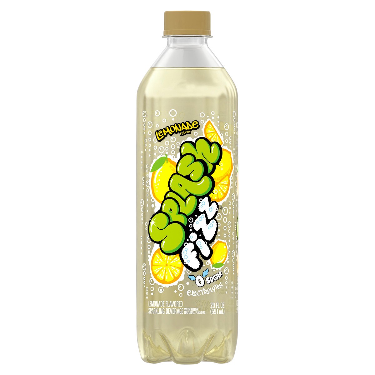 slide 1 of 4, Splash Fizz, Lemonade Flavor Sparkling Water Beverage- 20 oz, 20 oz