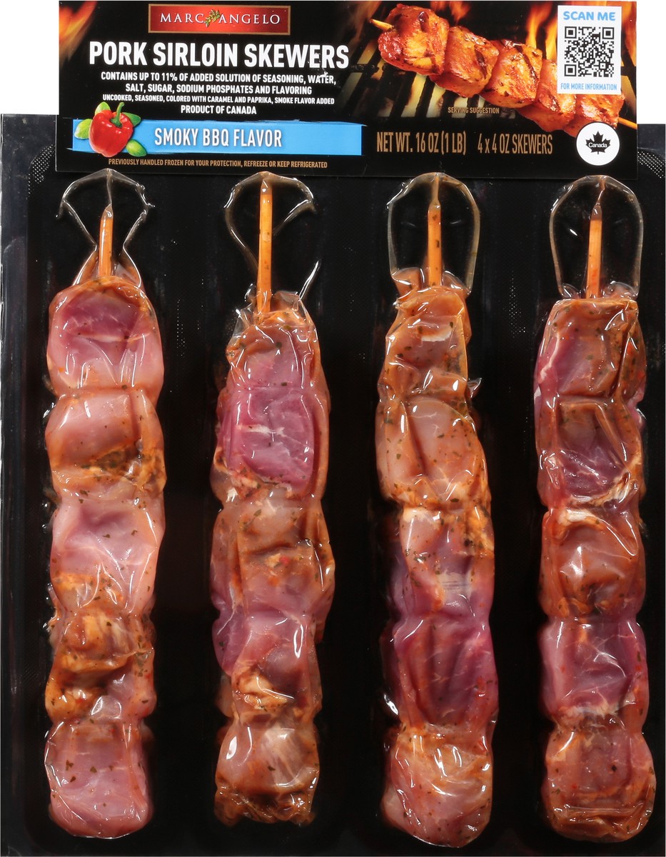 slide 6 of 7, Marcangelo Smoky Bbq Flavor Pork Sirloin Skewers 4 - 4 oz Skewers, 16 oz