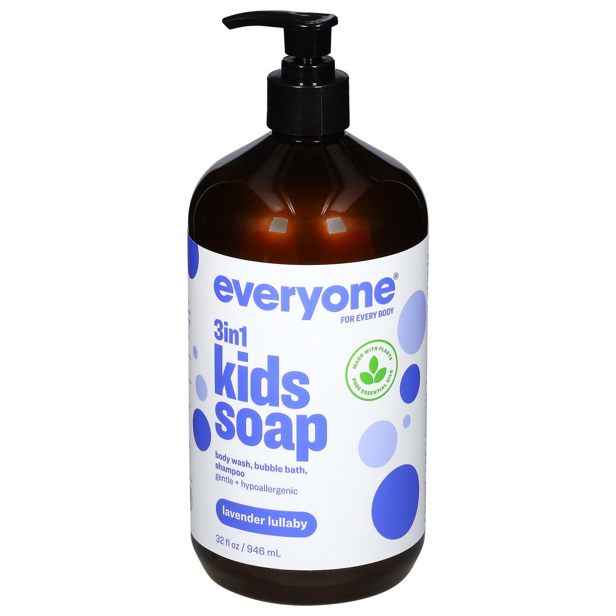 slide 1 of 9, Everyone 3 in 1 Lavender Lullaby Kids Soap 32 fl oz, 32 fl oz