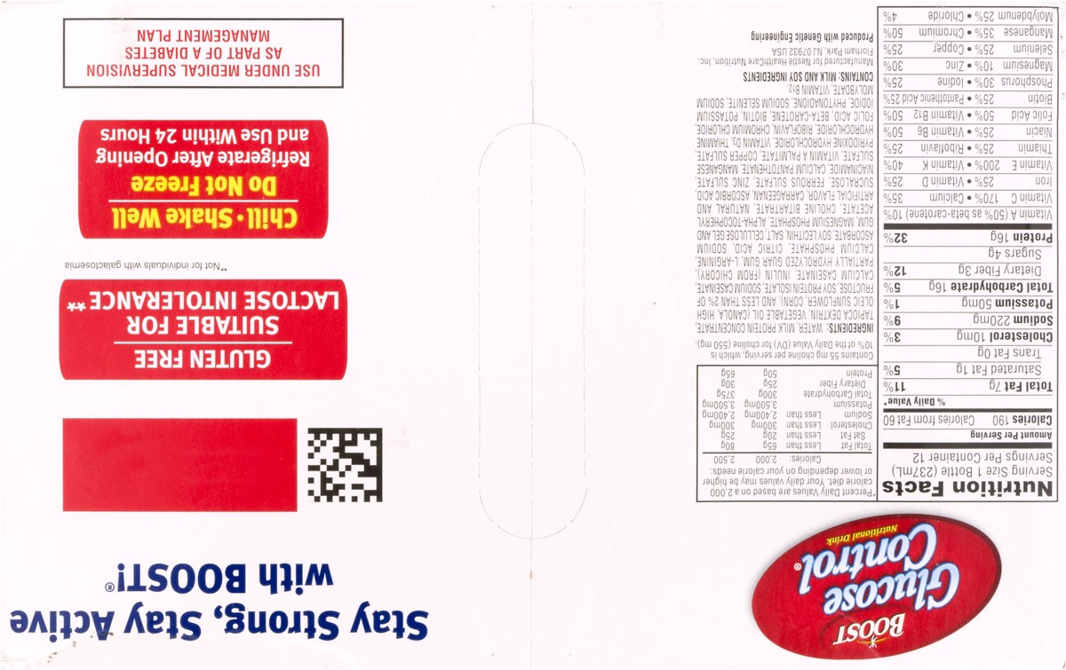 slide 4 of 9, Boost Glucose Control Ready to Drink Nutritional Drink, Very Vanilla, 12 - 8 FL OZ Cartons, 12 ct