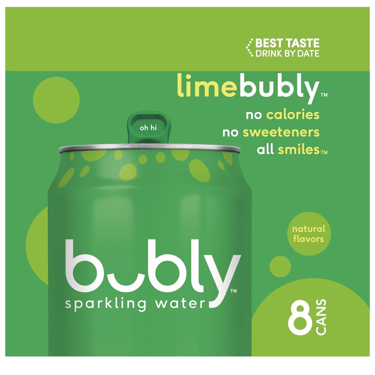 slide 5 of 5, bubly Flavored Water, 8 ct