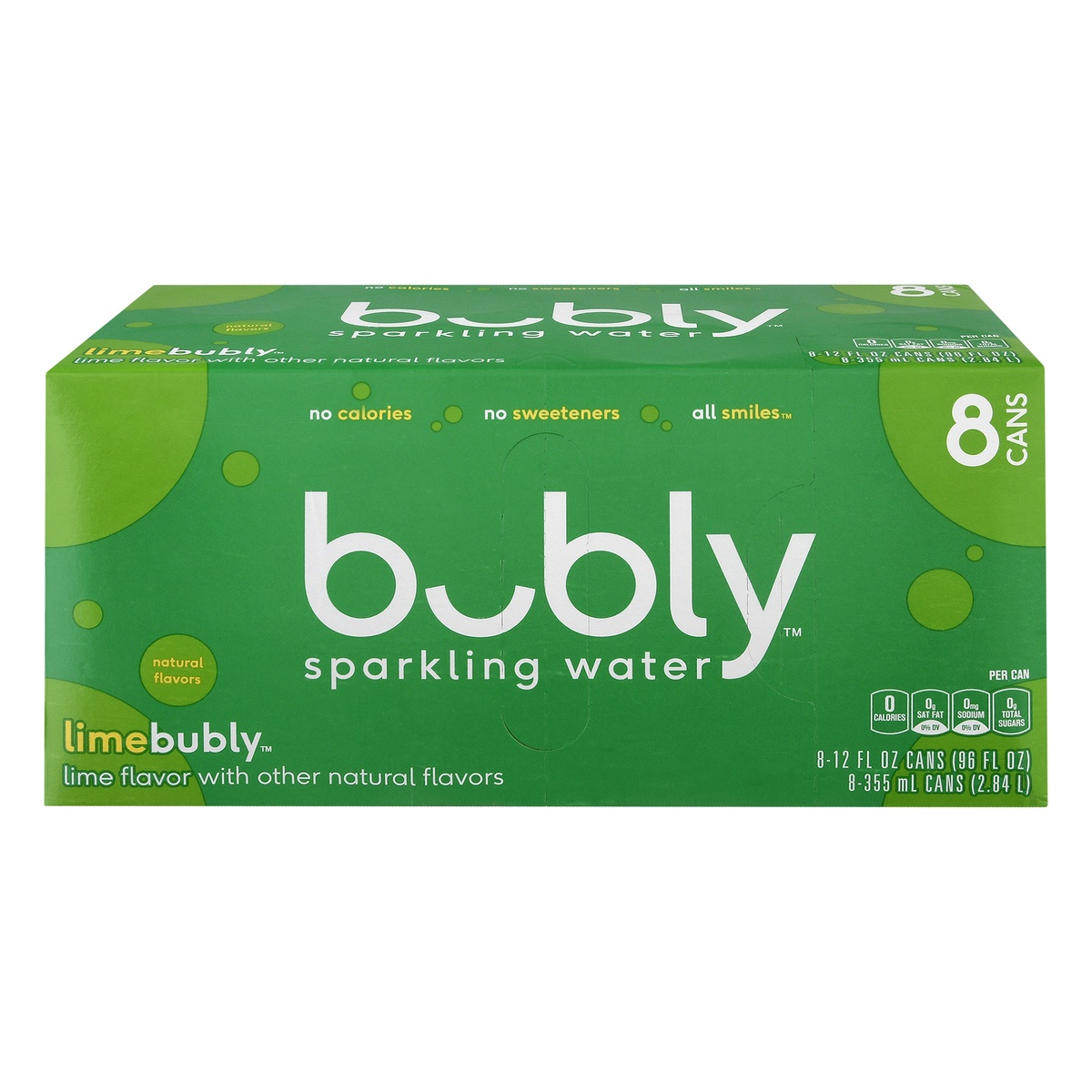 slide 1 of 4, bubly Lime Sparkling Water 8 Pack, 8 ct; 12 fl oz