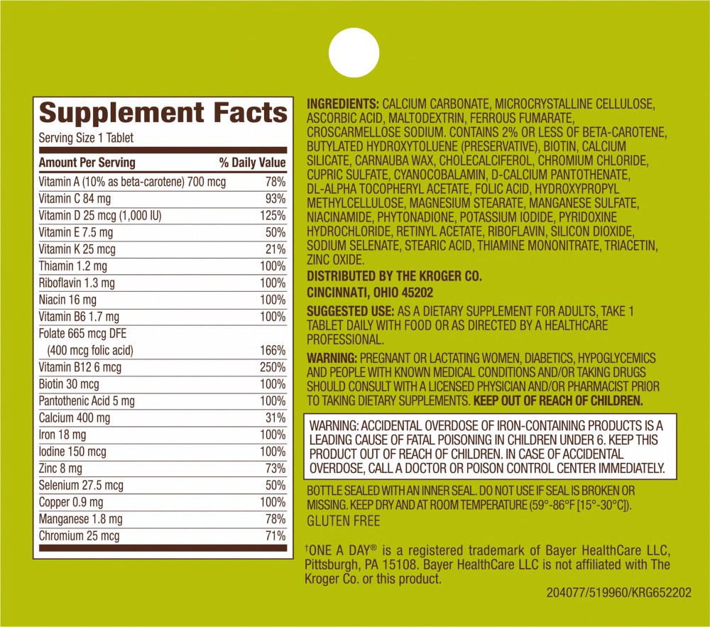 slide 3 of 3, Kroger Womens Multivitamin, 60 ct
