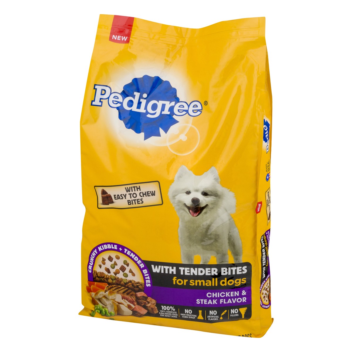 slide 8 of 9, PEDIGREE With Tender Bites for Small Dogs, Complete Nutrition Adult Dry Dog Food, Chicken & Steak Flavor Dog Kibble, 15.9 lb. Bag, 15.9 lb