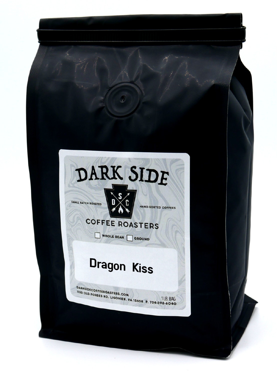 slide 1 of 1, Dark Side Coffee Roasters Dragon's Kiss (Whole Bean) - 1 lb, 1 lb