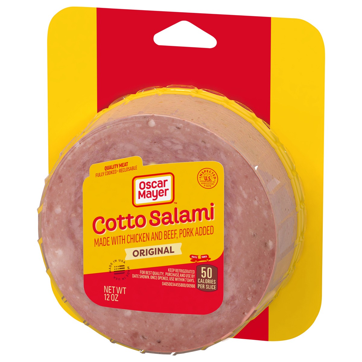 slide 9 of 9, Oscar Mayer Cotto Salami Made with Chicken And Beef, Pork Added Sliced Lunch Meat, 12 oz. Pack, 12 oz