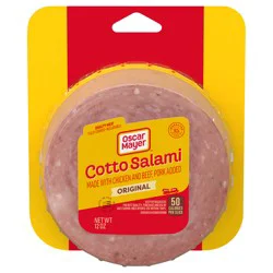 Oscar Mayer Cotto Salami Made with Chicken And Beef, Pork Added Sliced Lunch Meat, 12 oz. Pack