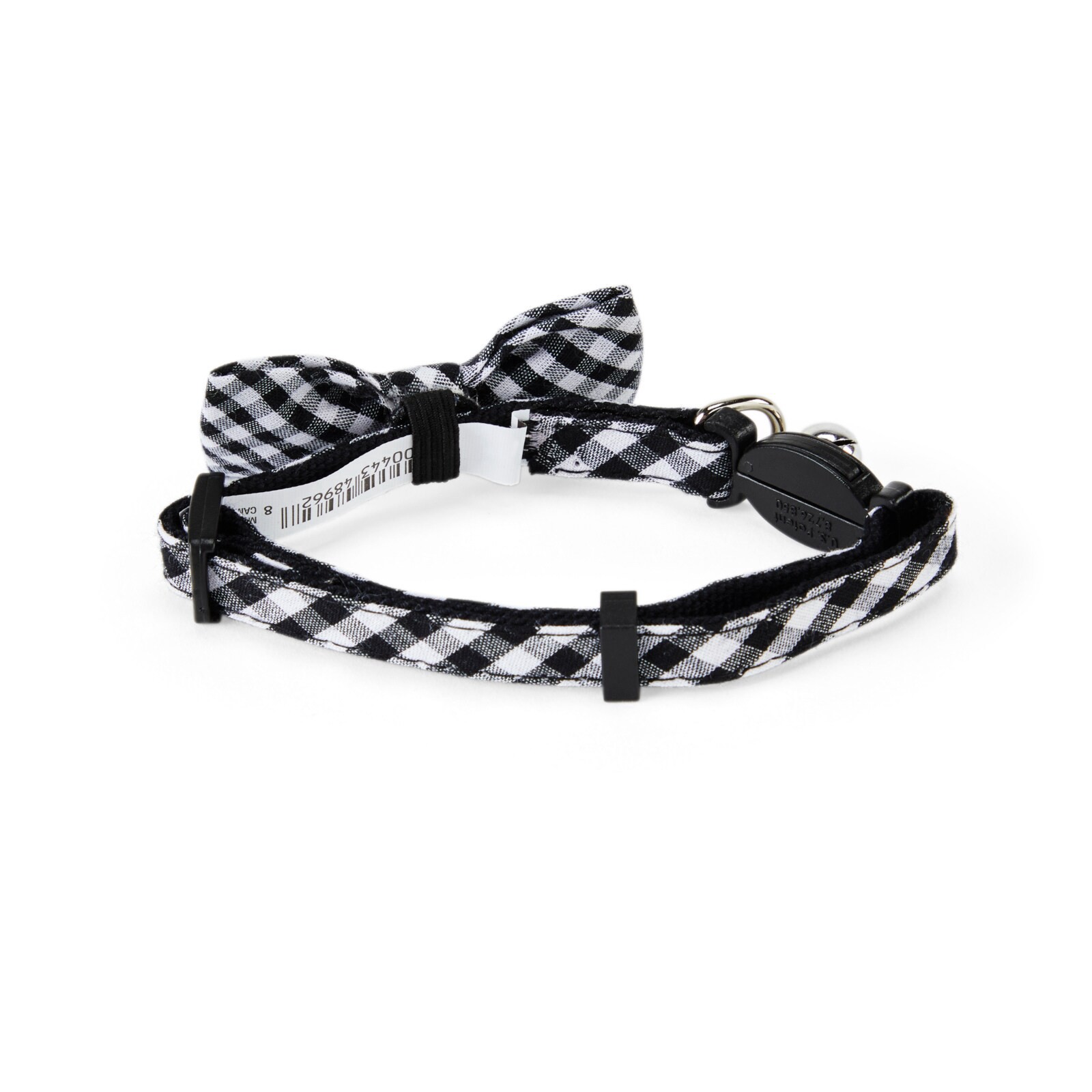 slide 5 of 5, YOULY Black Gingham Bow Tie Cat Collar, 1 ct