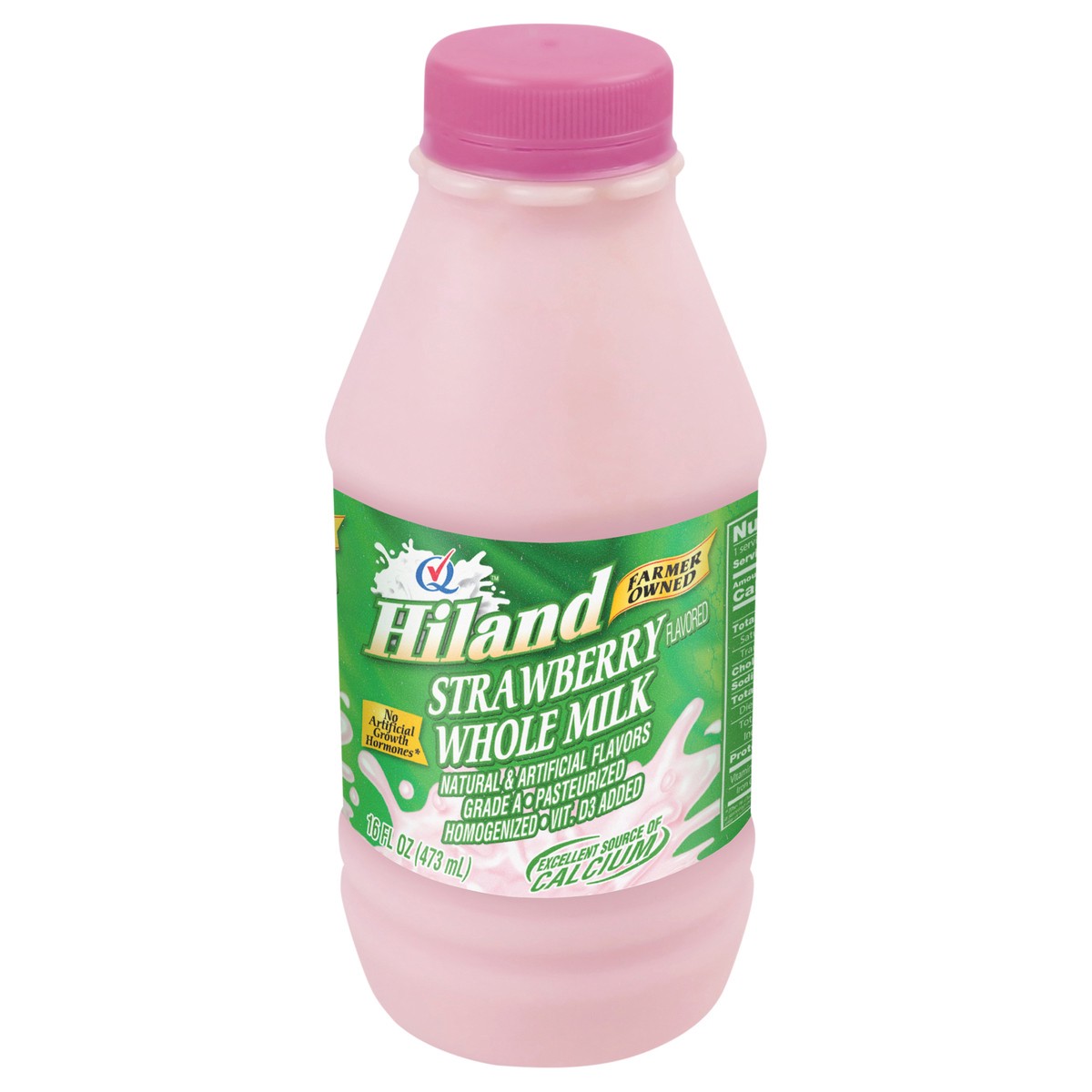 slide 1 of 15, Hiland Dairy Premium Flavored Strawberry Milk, Pint, 16 Fl Oz, 16 fl oz