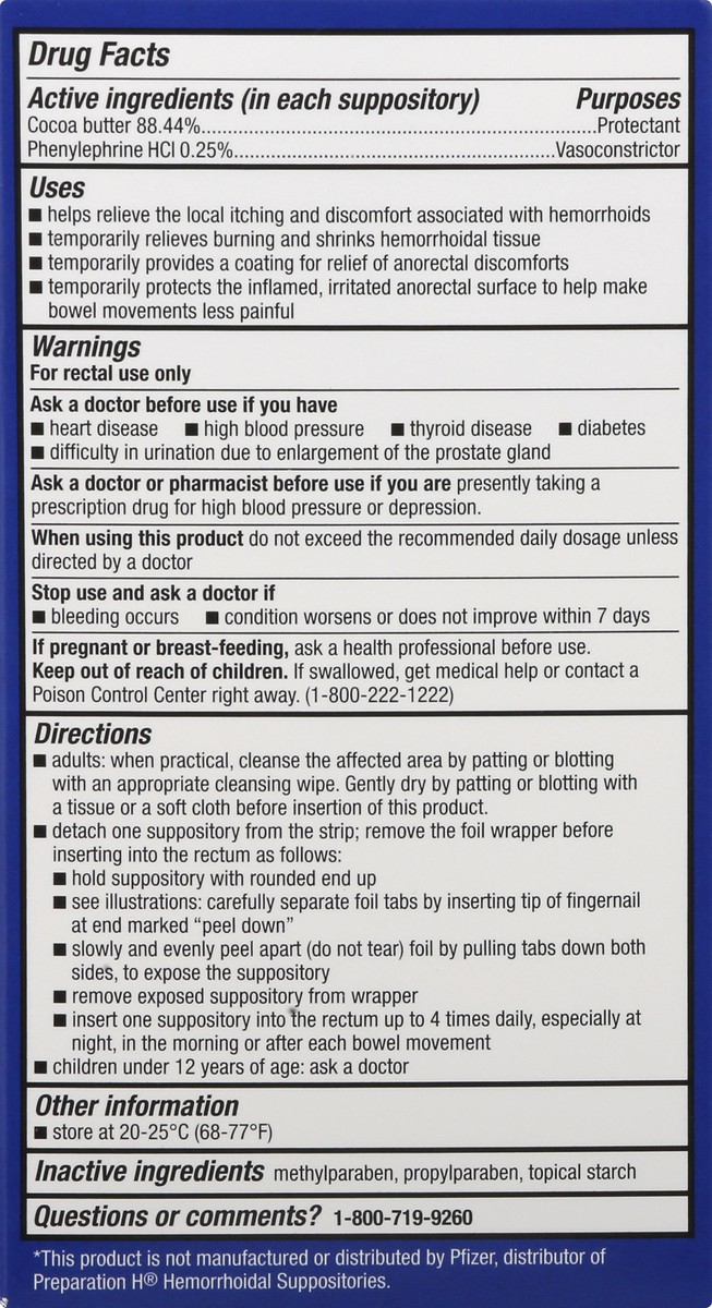 slide 7 of 9, CVS Health Hemorrhoidal Suppositories, Relief From Burning, Itching And Discomfort Of Hemorrhoids, 24 Ct, 24 ct
