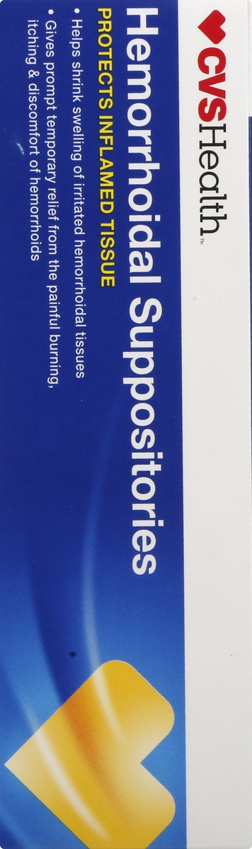 slide 6 of 9, CVS Health Hemorrhoidal Suppositories, Relief From Burning, Itching And Discomfort Of Hemorrhoids, 24 Ct, 24 ct