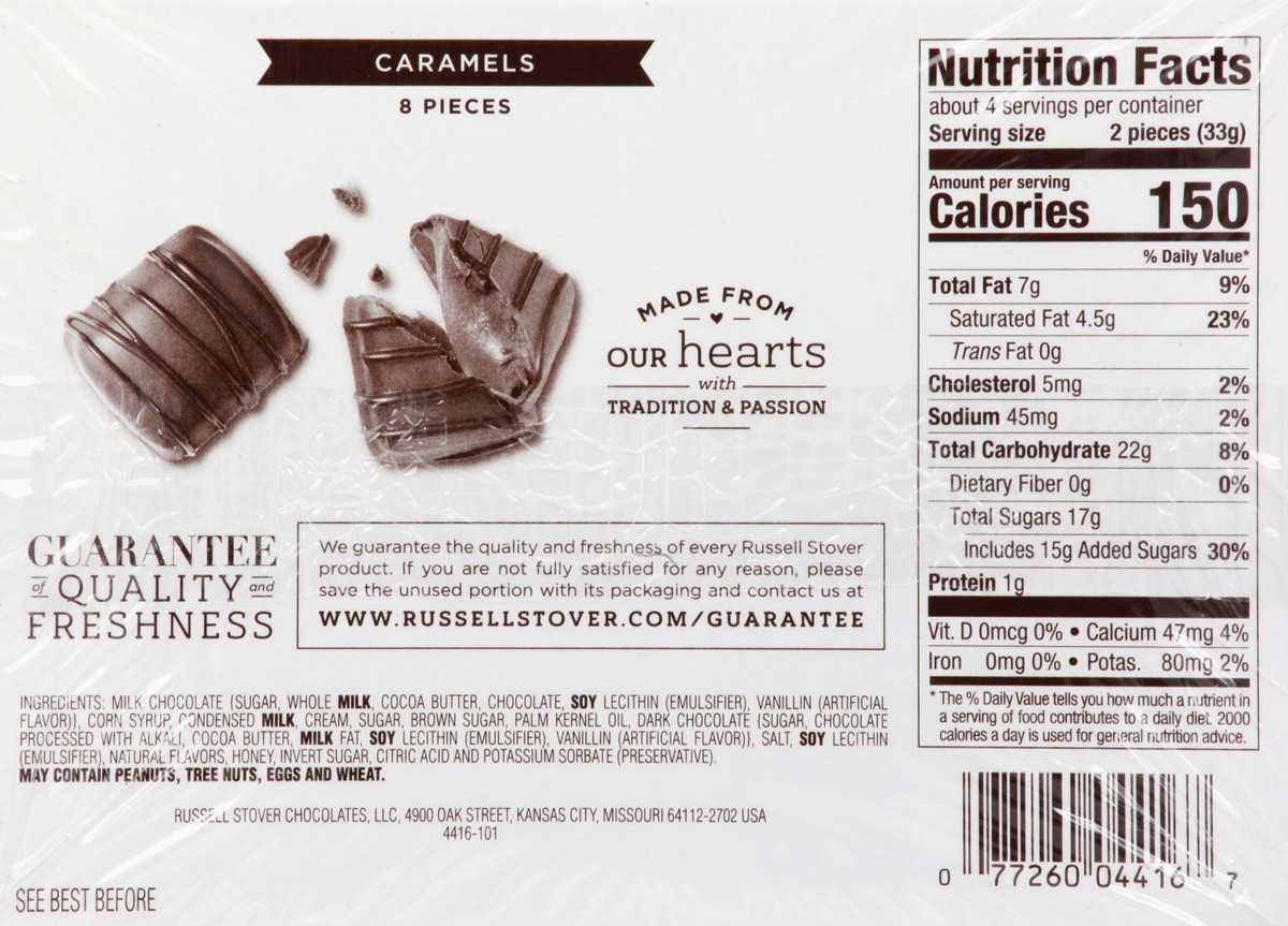 slide 10 of 13, Russell Stover Caramels 8 ea, 8 ct