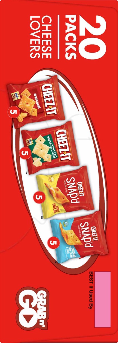 slide 9 of 10, Cheez-It Cheese Lovers, Variety Pack, 17.6 oz, 20 Count, 17.6 oz