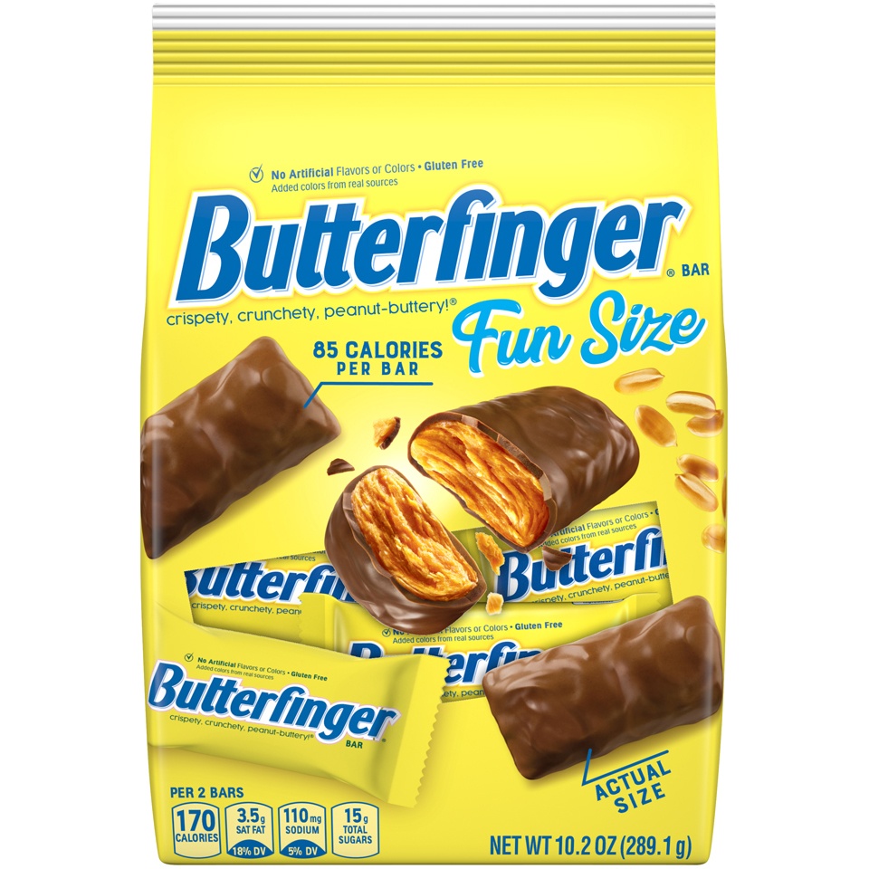 slide 1 of 8, Butterfinger Fun Size Bars, 10.2 oz