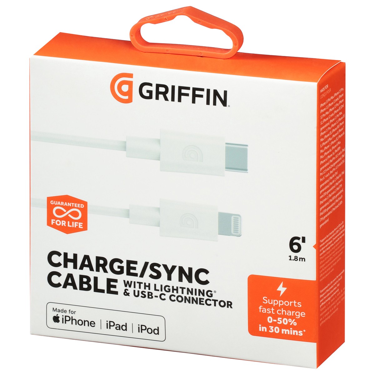 slide 4 of 9, Griffin Bros. 6 Inches Charger/SYNC Cable 1 ea, 1 ct